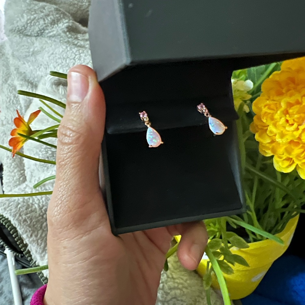10k Rose Gold Ophal Earrings